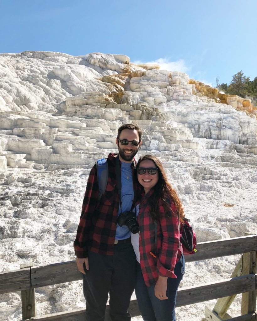 Honeymoon Couple in Yellowstone National Park