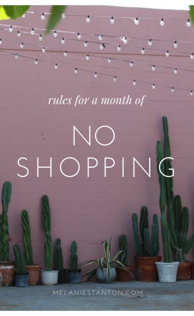 Rules for Month of No Shopping