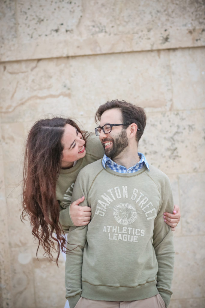 matching sweatshirts for engagement photos 