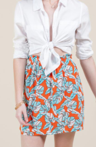 palm print skirt