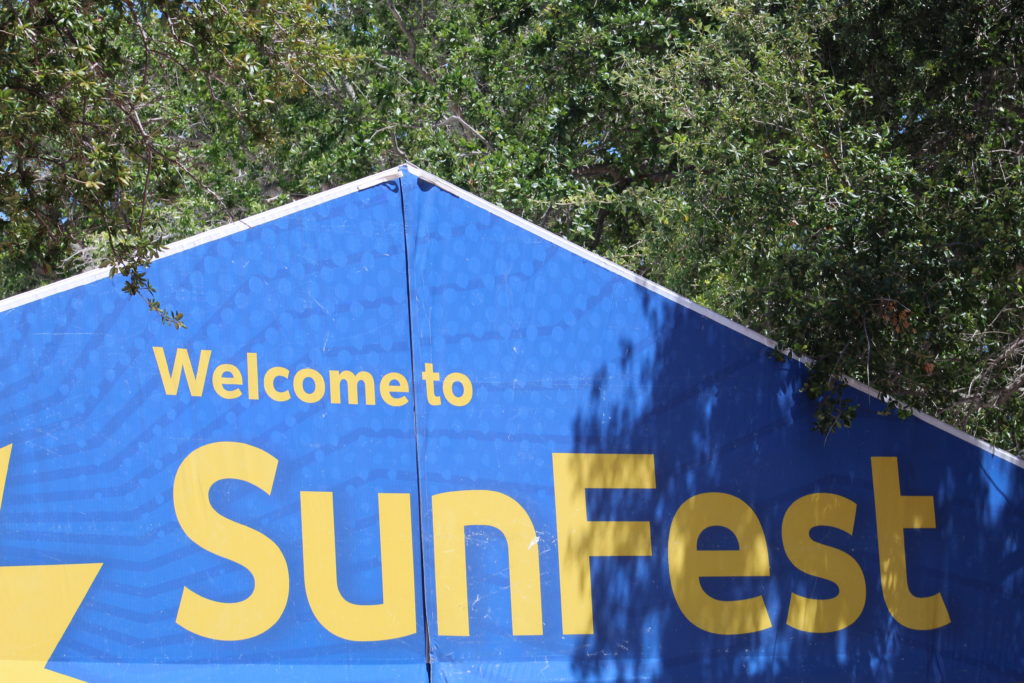 Welcome to SunFest sign