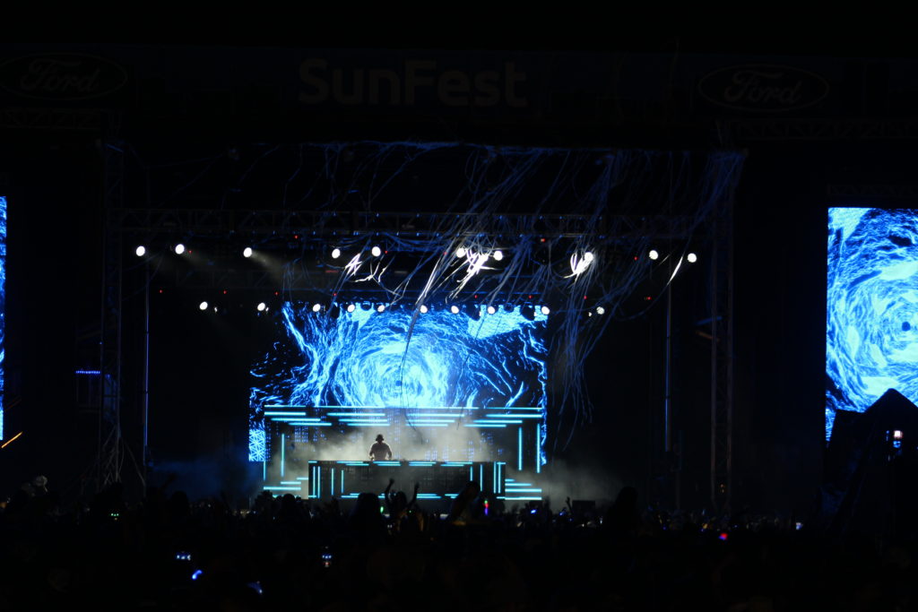Diplo on stage on Sunfest
