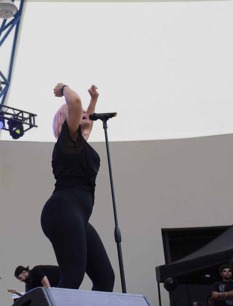 Bebe Rexha dancing at Sunfest