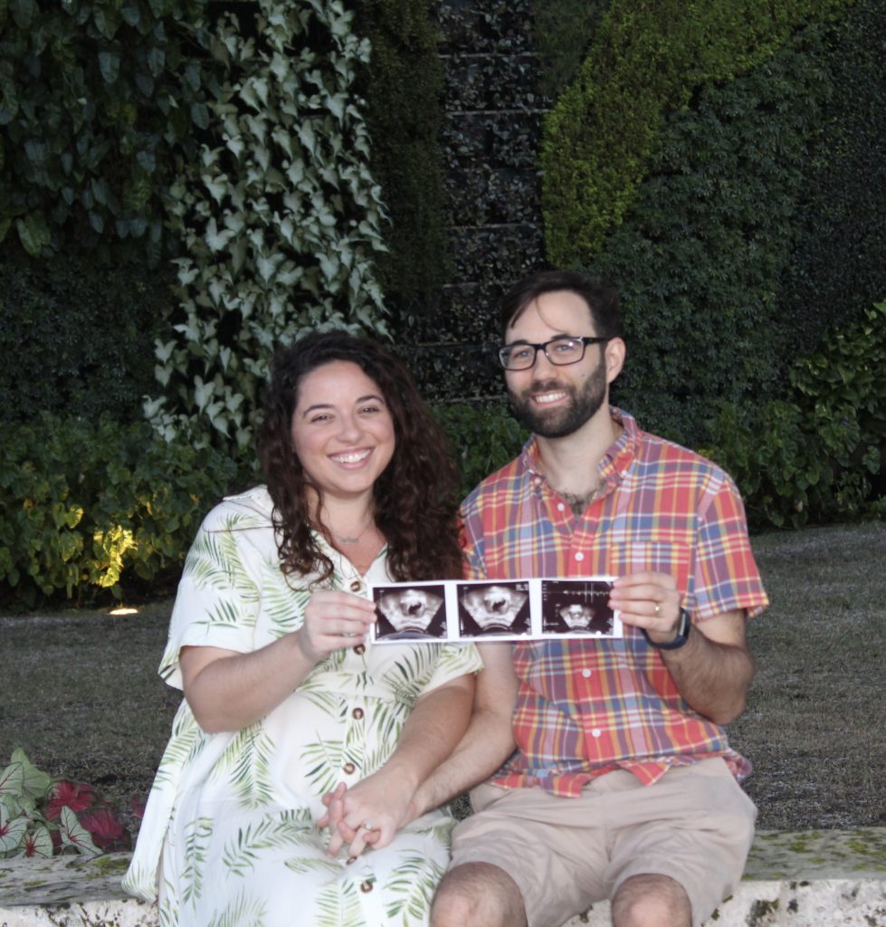 Pregnancy Announcement with Sonogram Pictures in Palm Beach