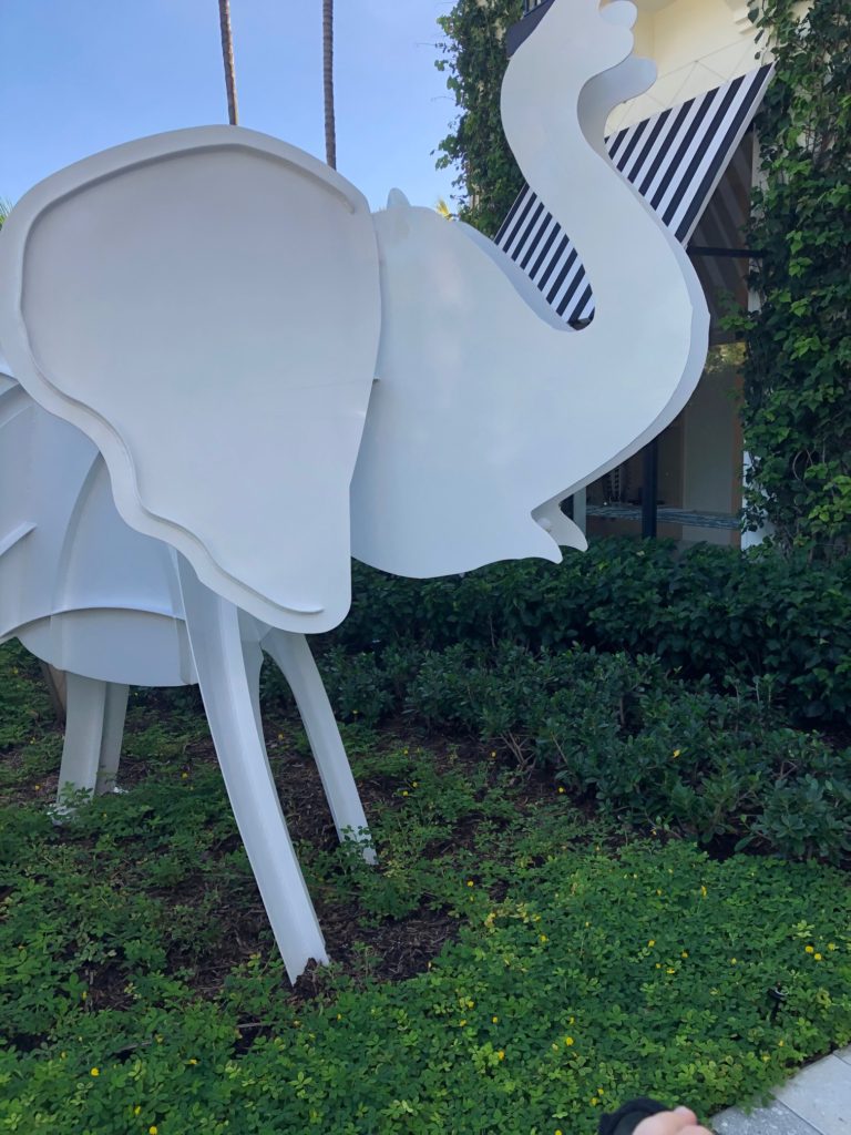 white elephant sculpture