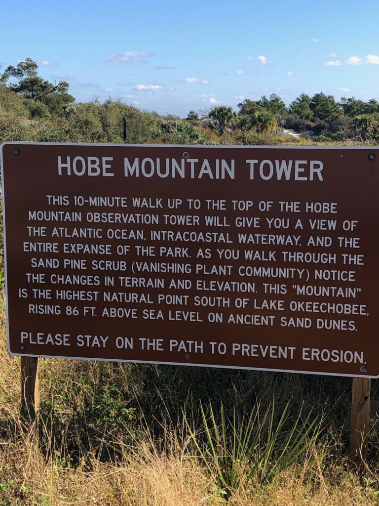 Hobe Mountain Tower Sign