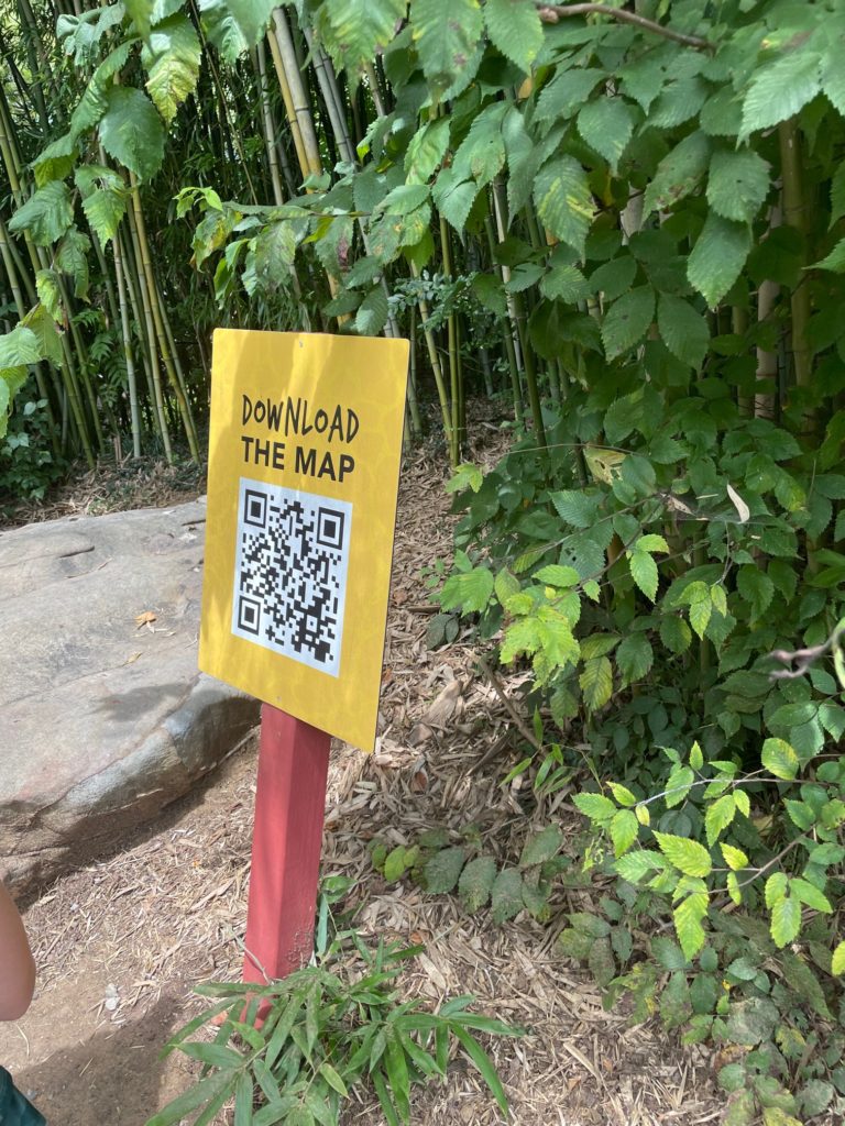 QR code for map at Nashville Zoo