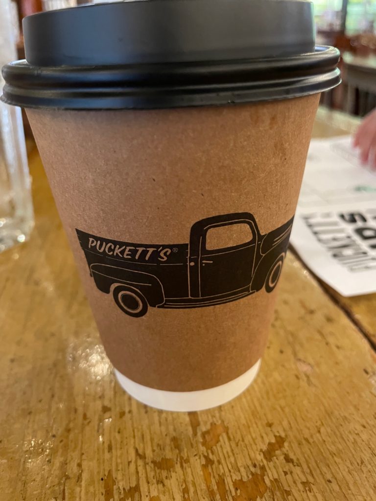 coffee from Puckett's Grocery
