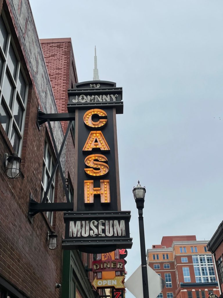 Johnny Cash Museum sign