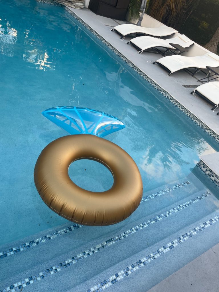 Miami bachelorette pool float
